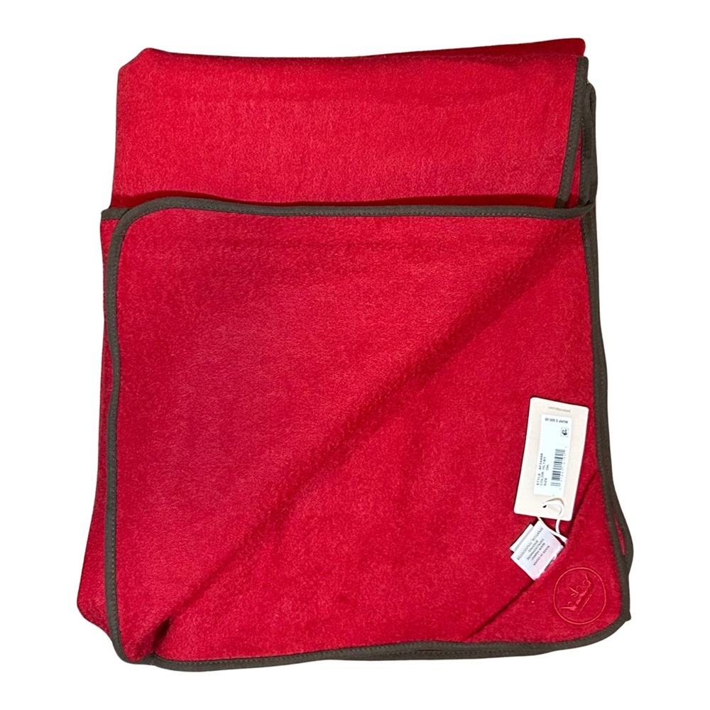 Peter Millar Red Cashmere Throw Blanket AF24A55 Soft Women’s NWT 64x48”